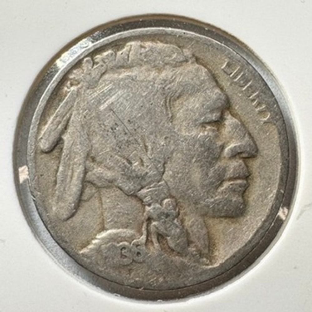 1936 D Buffalo Nickel Five Cents Indian Head Coin‎
